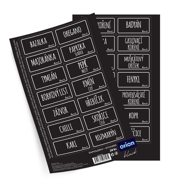 Samolepky na dózy BLACK