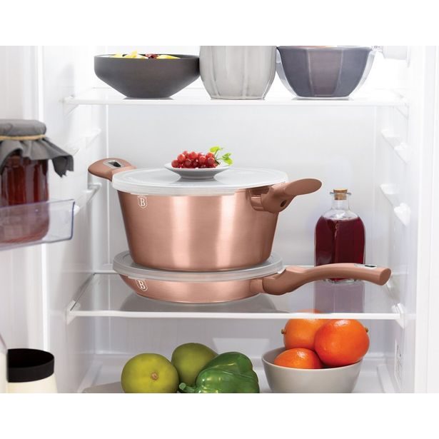 BERLINGERHAUS Sada nádobí s mramorovým povrchem 18 ks Rosegold Metallic Line BH-7034