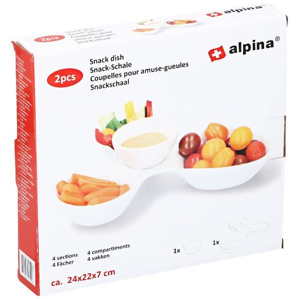 ALPINA Servírovací tác na pochutiny a miska na dip ED-218490