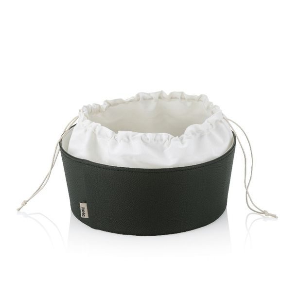 KELA Košík na chleba Grana PU kůže černá 11,0cm 19,0cm KL-12547