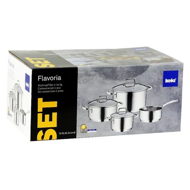KELA Sada nádobí nerez 18/10 FLAVORIA 7 ks KL-10201