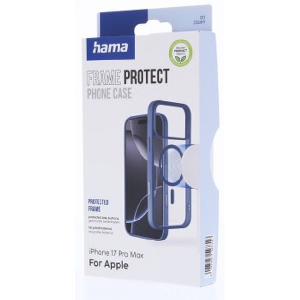 Hama Frame Protect, kryt pro Apple iPhone 17 Pro Max, magnetický, průhledný/modrý