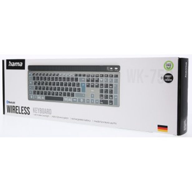 Hama bezdrátová Multi Device klávesnice WK-750, nabíjecí