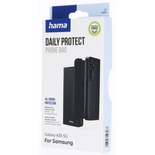 Hama Daily Protect, pouzdro-knížka, pro Samsung Galaxy A35 5G, funkce stojanu, černé