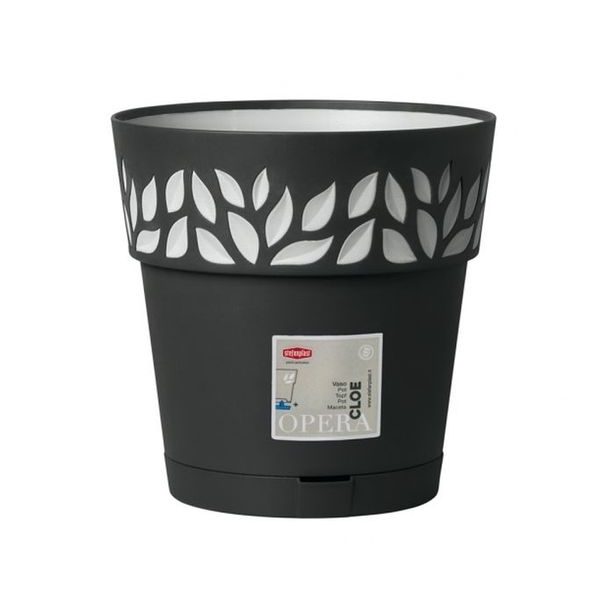 květ. d30xh29cm GRAFIT/šedá CLOE+miska