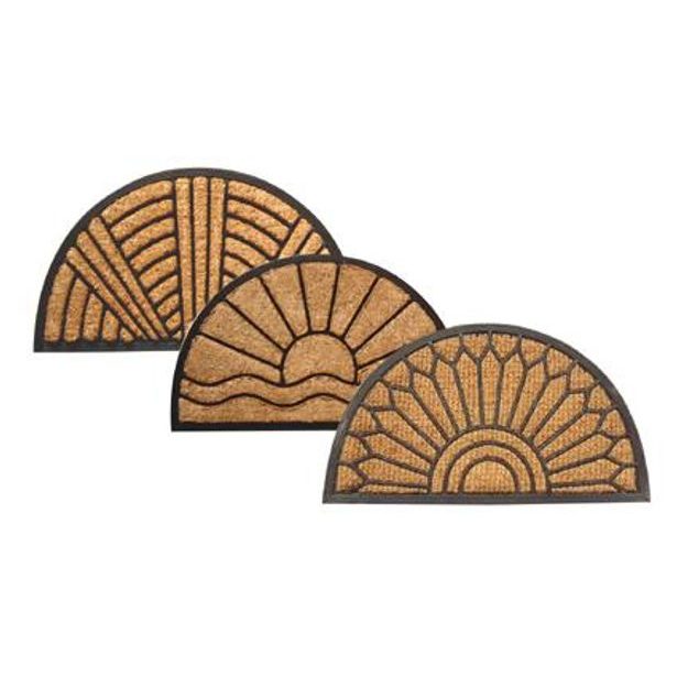 TORO Rohožka půlkruh kokos a guma, 40 x 70 cm_hamashop