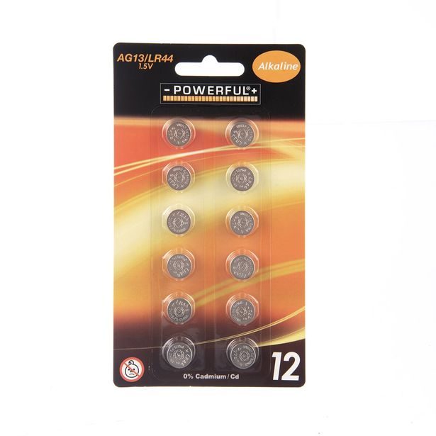 Baterie knoflíková LR44 12 ks