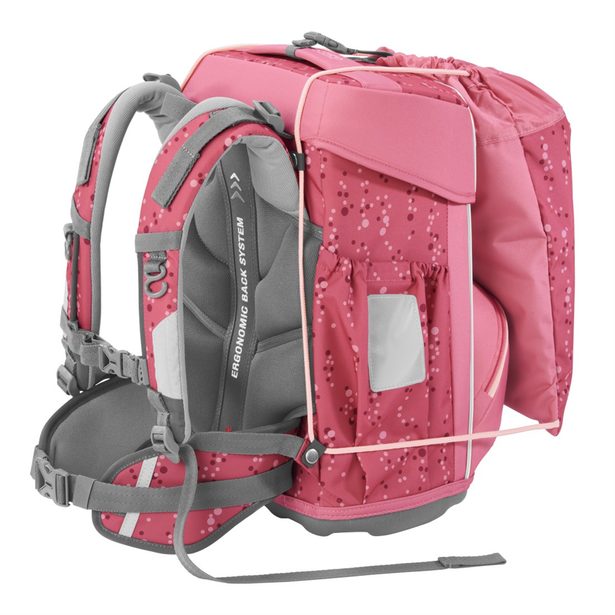 Školní aktovka Step by Step BASIS, Pink Bubbles - 4 dílný set, AGR certifikát