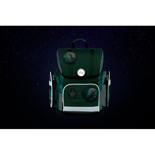 BAAGL SET 5 Ergo Dino: aktovka, penál, sáček, zástěra, peněženka