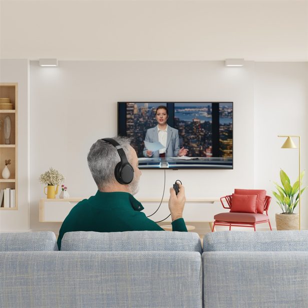 Hama TV sluchátka, dlouhý kabel, L/P ovládání hlasitosti