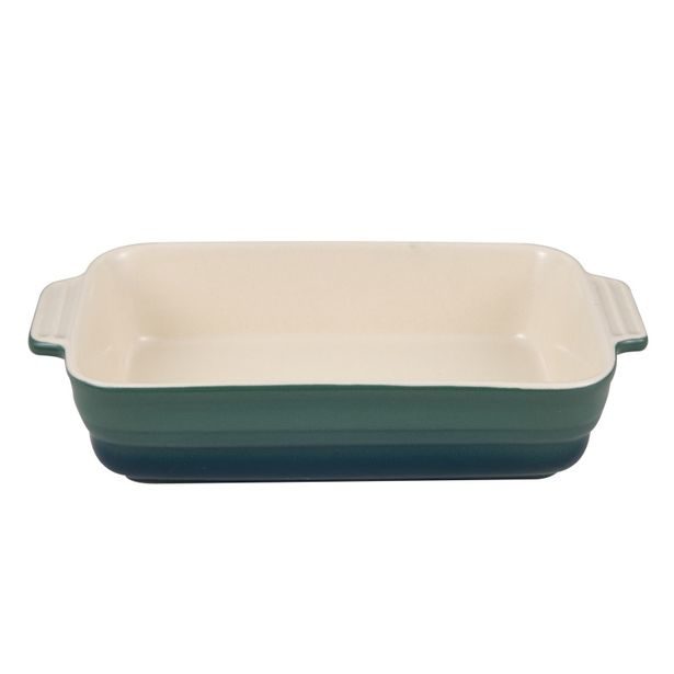 BERGNER Pekáč obdélníkový kamenina sada 2 ks Excalibur zelená BG-13362-GR