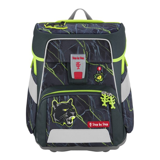 Školní aktovka SPACE pro prvňáčky - 5-dílný set, Step by Step Danger Cat Chiko, certifikát AGR