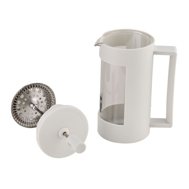 BERGNER Konvice na čaj a kávu LINES French Press 350 ml bílá BG-38360-GY