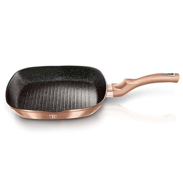 BERLINGERHAUS Pánev grilovací s mramorovým povrchem 28 cm Rosegold Metallic Line BH-1521