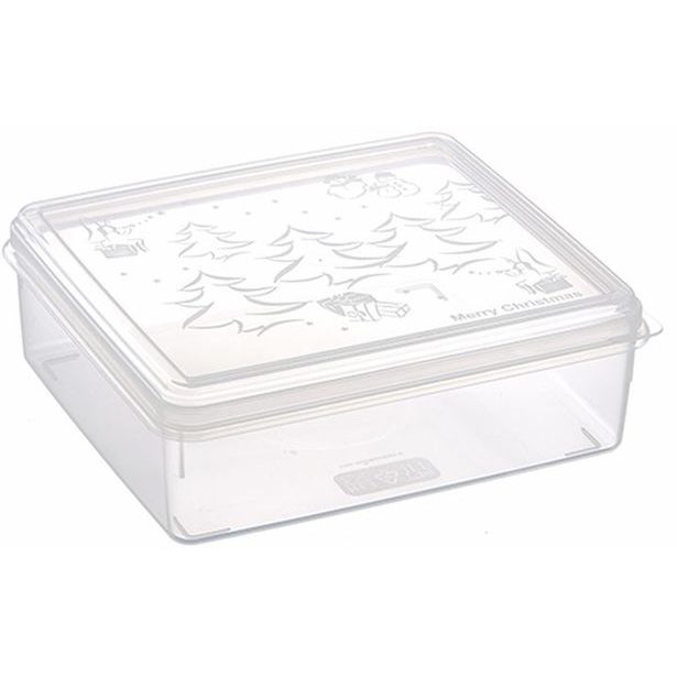 box 2,50l vánoční, 23x23x7,5cm, transp.plast