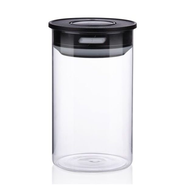 ALPINA Skleněná dóza 16,5 cm černá ED-224194cern