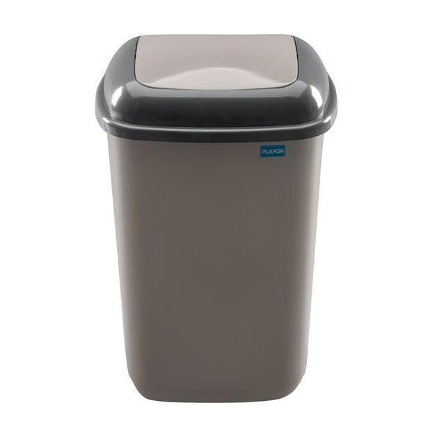 koš odp.12l QUATRO šedýmocca,rovný výklop