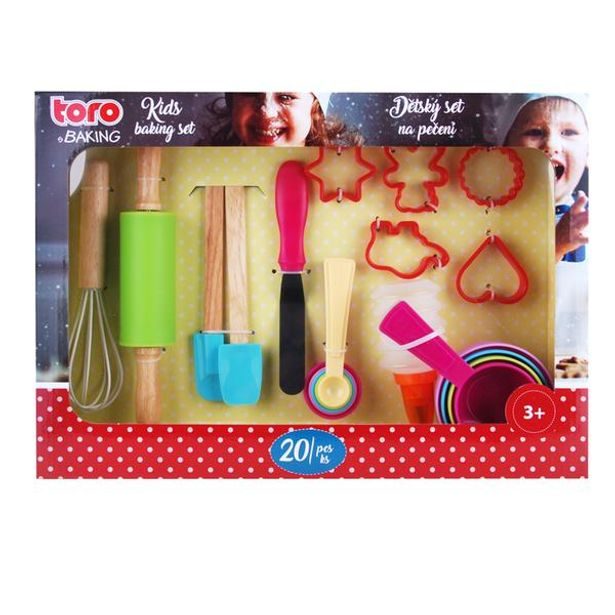 TORO DĚTSKÝ SET NA PEČENÍ 20KS ČERVENÁ_hamashop