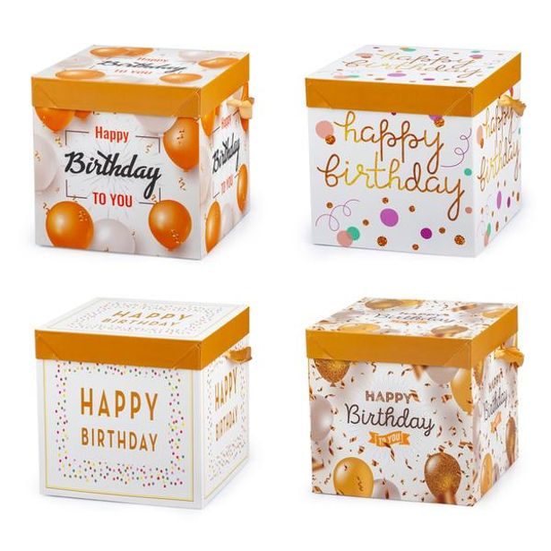 TORO KRABICE DÁRKOVÁ SE STUHOU 15X15X15CM 4ASSORT_hamashop