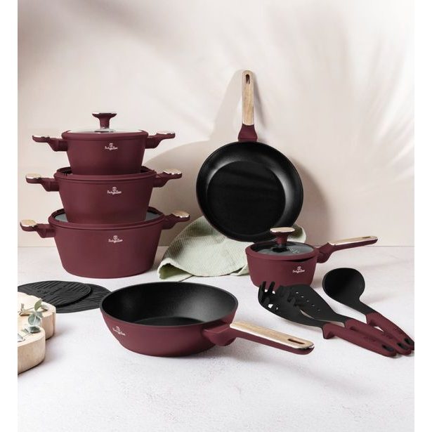 BERLINGERHAUS Sada nádobí s titanovým povrchem 15 ks Leonardo Nordic Collection BH-8306