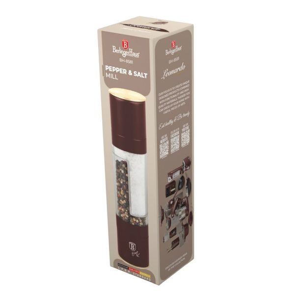 BERLINGERHAUS Mlýnek na pepř a sůl dvojitý Leonardo Collection BH-8581
