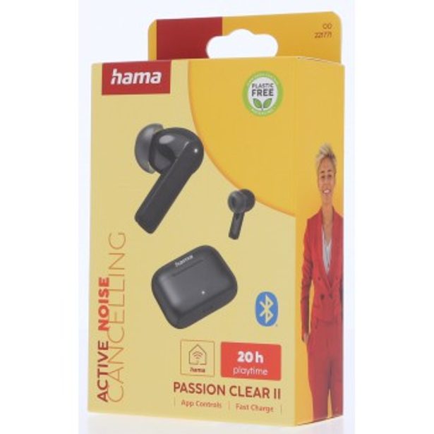 Hama Bluetooth sluchátka Passion Clear II, špunty, ANC/ENC, aplikace, černá