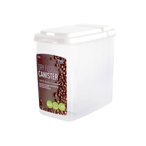 LOCKNLOCK DÓZA NA POTRAVINY 1,6l, transparent, bílá, plast_hamashop