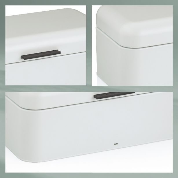 KELA Chlebník Frisca kov, bílá 42,5x22,5x17,5 cm KL-12839