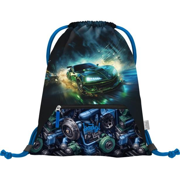 BAAGL 3 SET Zippy Závodní auto: aktovka, penál, sáček