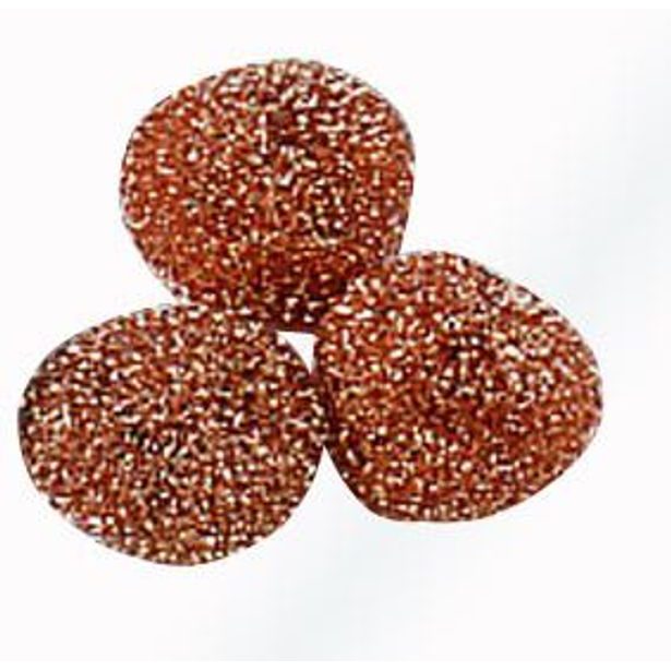 TORO Drátěnka s měděným povrchem 3 ks, 8 x 3cm,40g_hamashop