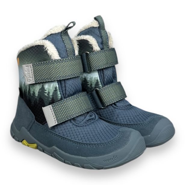 Zimní boty Superfit BareFit 1-006039-8000 TRACE BLAU/GELB