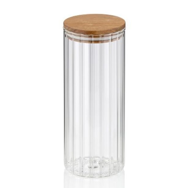 KELA Zásobní dóza Dorothea sklo transparentní 22,5cm 9,0cm 1,1l KL-15284