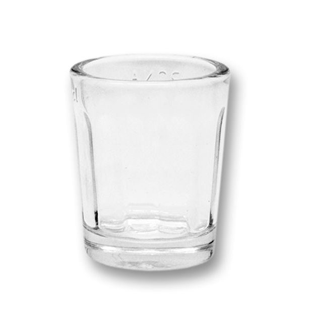 sklen. 20ml, 1ks, lisovaná PANÁK, cejch