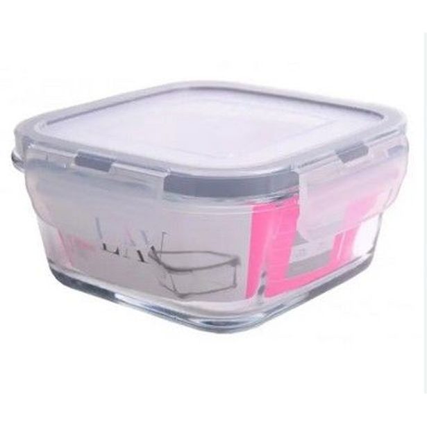 dóza 0,375l FRESCO, 11,5x11,5x5,3cm, víčko patent.plast, sklo