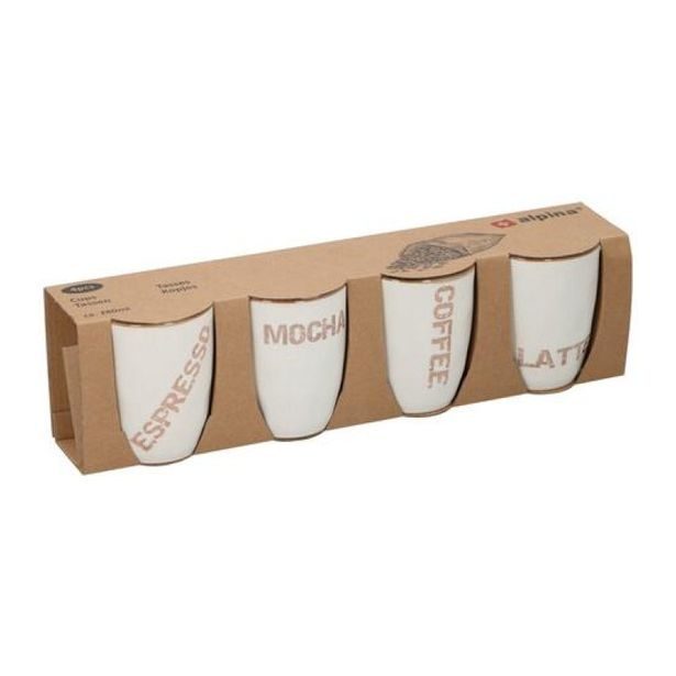 ALPINA Hrnek na kávu sada 4 ks 320 ml ED-258648