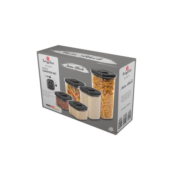 BERLINGERHAUS Sada boxů na potraviny 10 ks černá BH-8577
