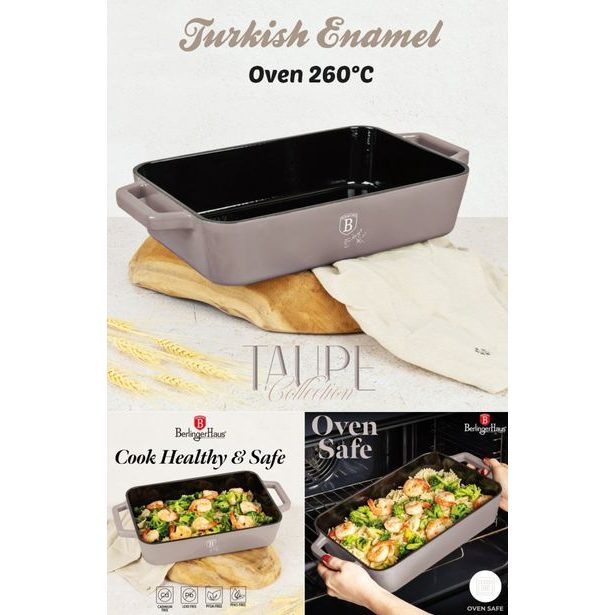 BERLINGERHAUS Pekáč litinový 30 cm Taupe Collection BH-6526