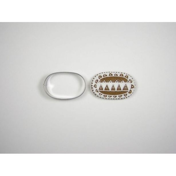 vykr.NR 0018 Ovál, 5cm, moka č.2