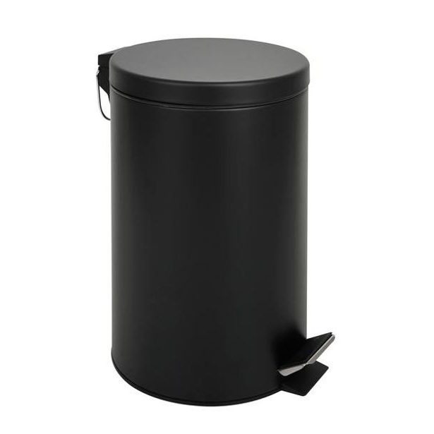 TORO KOŠ NA ODPADKY, NÁŠLAPNÝ NEREZ ČERNÝ, 12L, 25X39CM_hamashop
