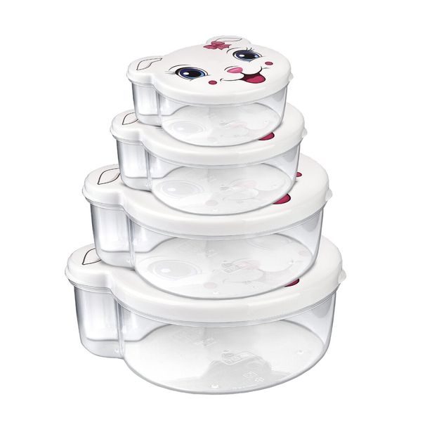 Svačinový box kočka 4 ks