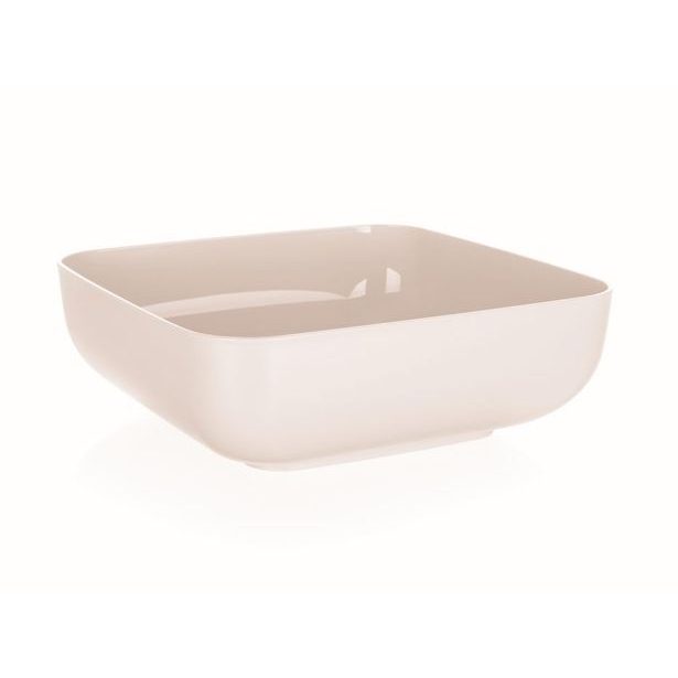 miska 3,0l, 23x23x 7,8cm,AMIENS, čtv.,krém.plast