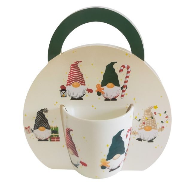 hrnek 300 ml, SKŘÍTCI vánoční, DB, porcelán