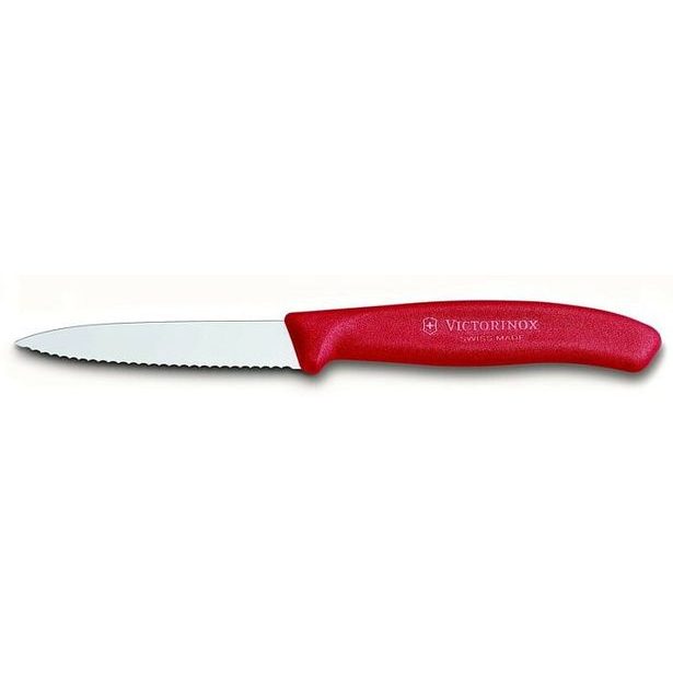 nůž 8cm kuch.VLNKA, ČERVENÝ, VICTORINOX