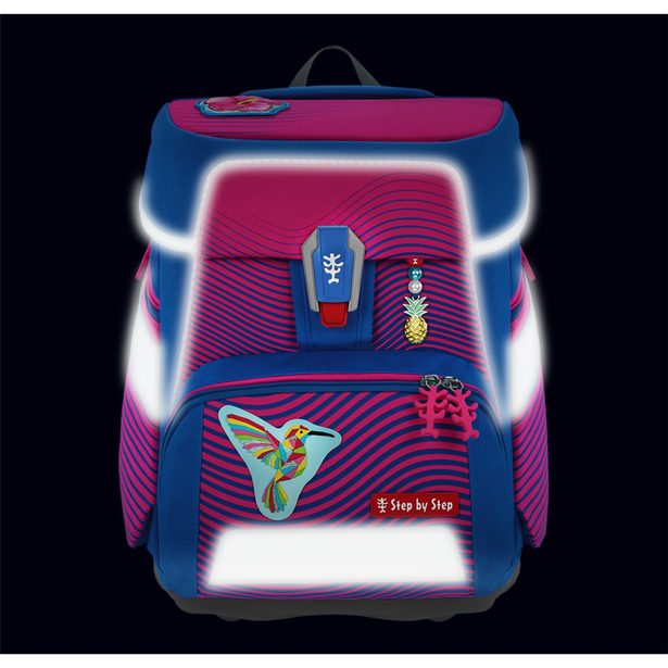 Školní aktovka Step by Step SPACE NEON, Kolibri Kaja - 5 dílný set, AGR certifikát