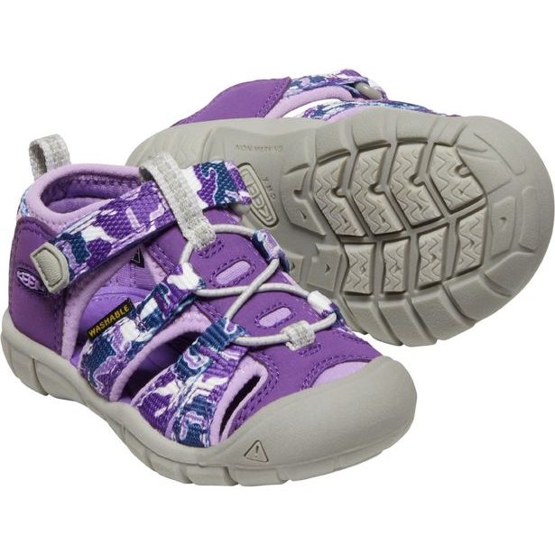 Dětské sandály KEEN SEACAMP II CNX TOTS camo/tillandsia purple