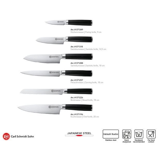 CS SOLINGEN Nůž kuchyňský damascénská nerezová ocel 9 cm KONSTANZ CS-071349