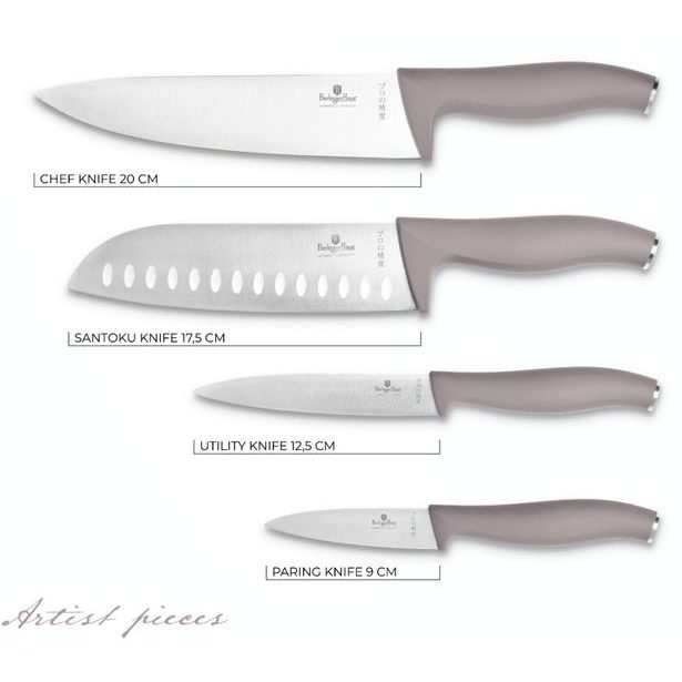 BERLINGERHAUS Sada nožů nerez 4 ks Taupe Collection BH-2960