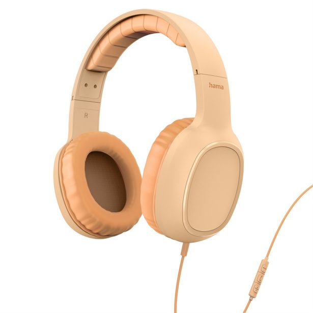 Hama USB-C sluchátka s mikrofonem Fun C, uzavřená, oranžová