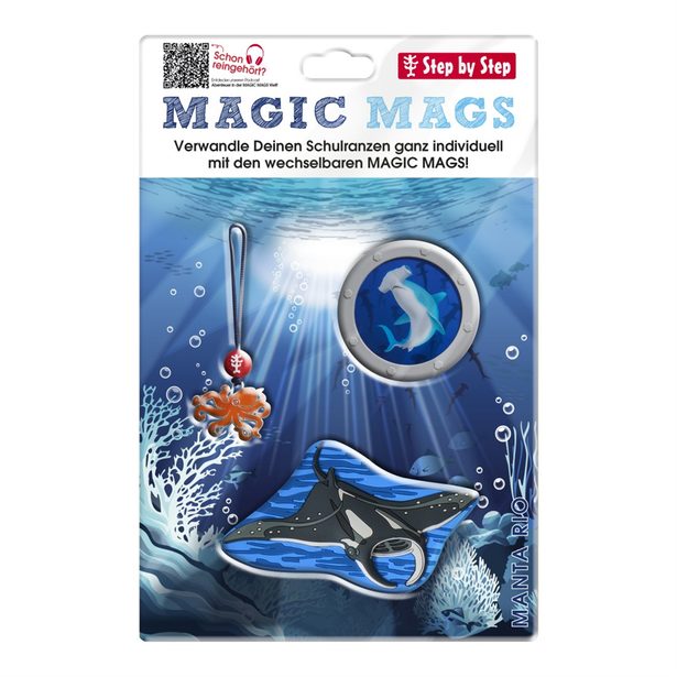 Doplňková sada obrázků MAGIC MAGS, Manta Rio, pro aktovky a batohy Step by Step