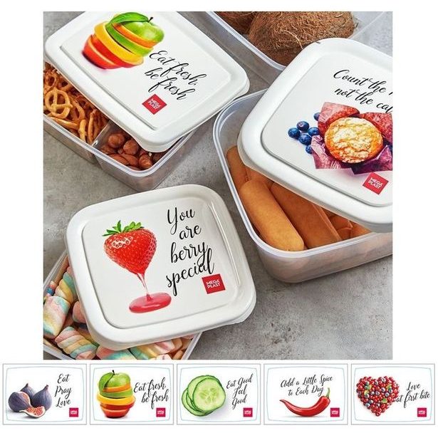 box 0,80l dělený, OBRÁZEK, 19x14,5x 6cm, plast